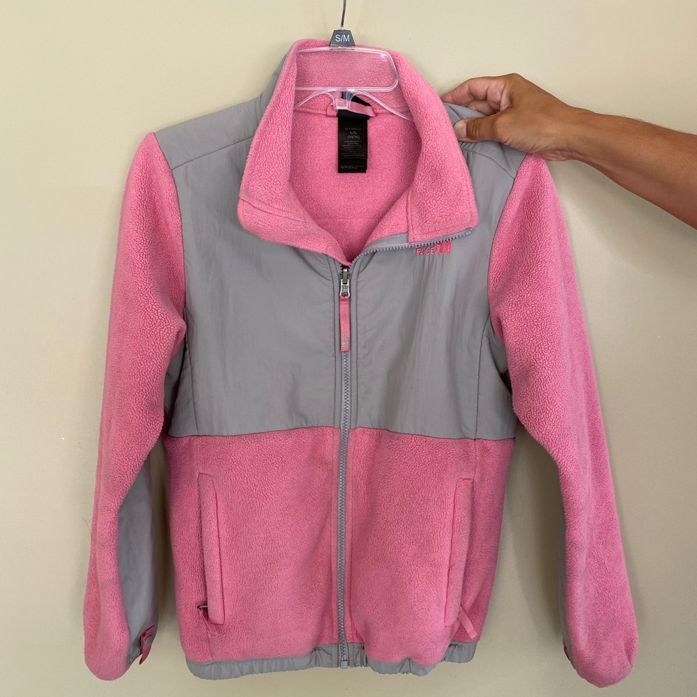 North Face youth large light pink jacket